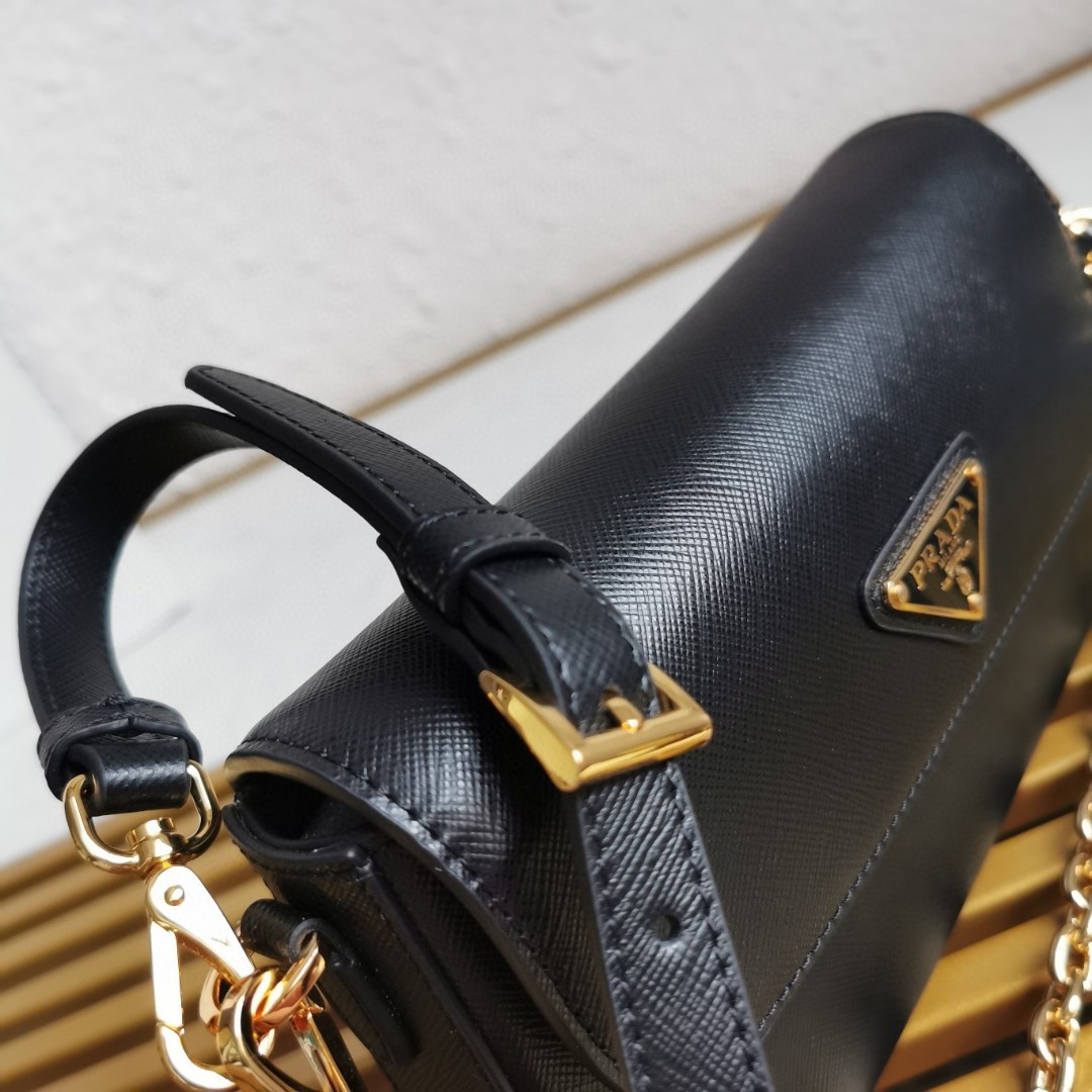 Prada Saffiano Leather Flap Shoulder Bag with Chain Strap - Stylish & Versatile 7 a1744780802399 4816