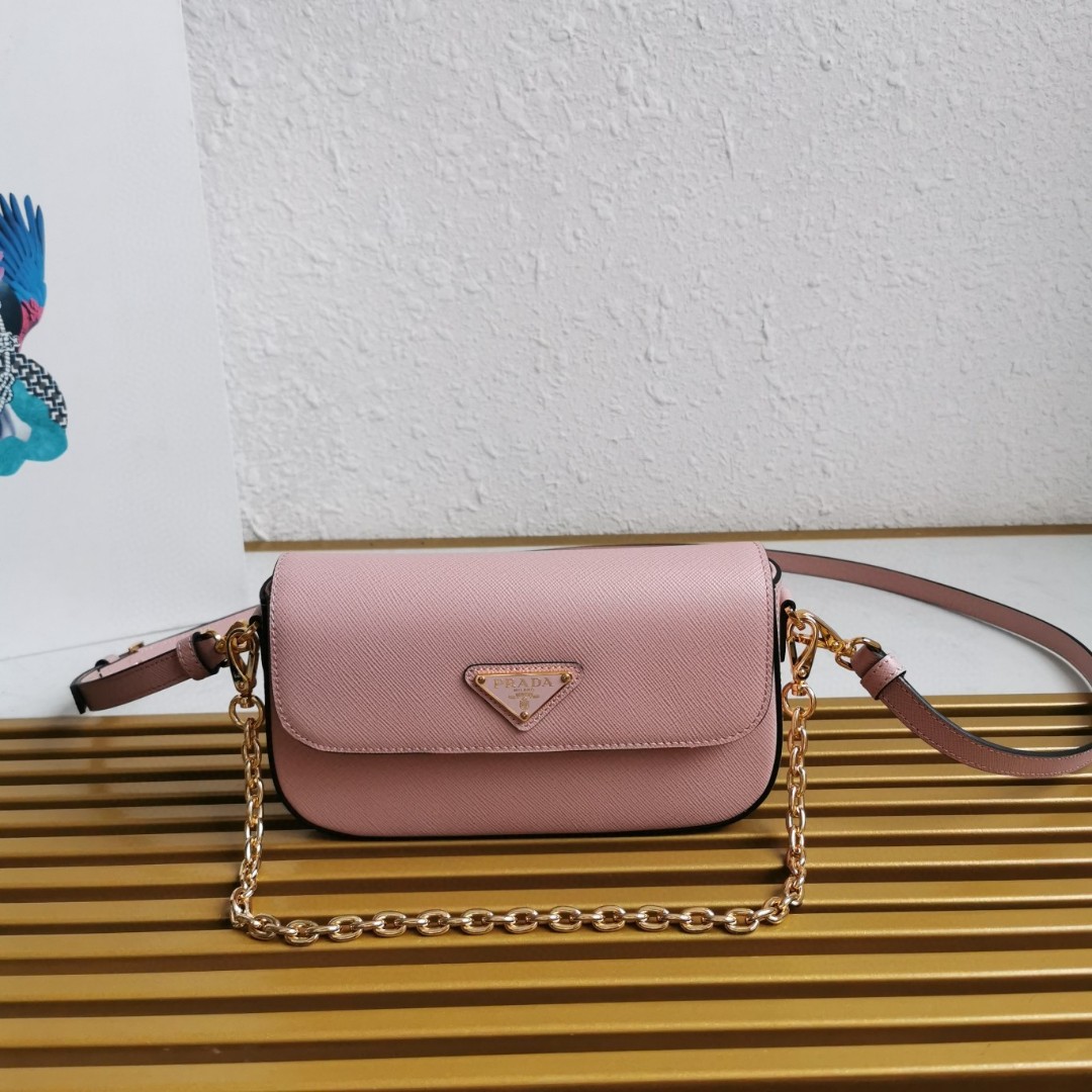 Prada Saffiano Leather Flap Shoulder Bag with Chain - Elegant & Versatile 1 a1744780813555 6718