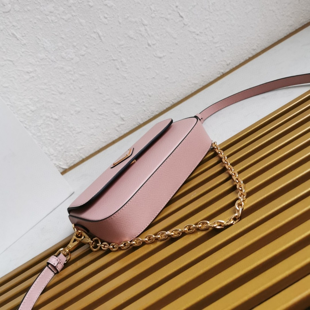 Prada Saffiano Leather Flap Shoulder Bag with Chain - Elegant & Versatile 3 a1744780813561 1706