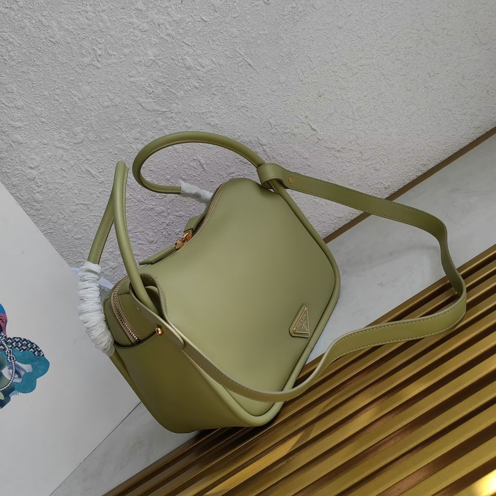 Prada Bowling Bag in Soft Grain Leather with Detachable Shoulder Strap 3 a1744783626737 7588