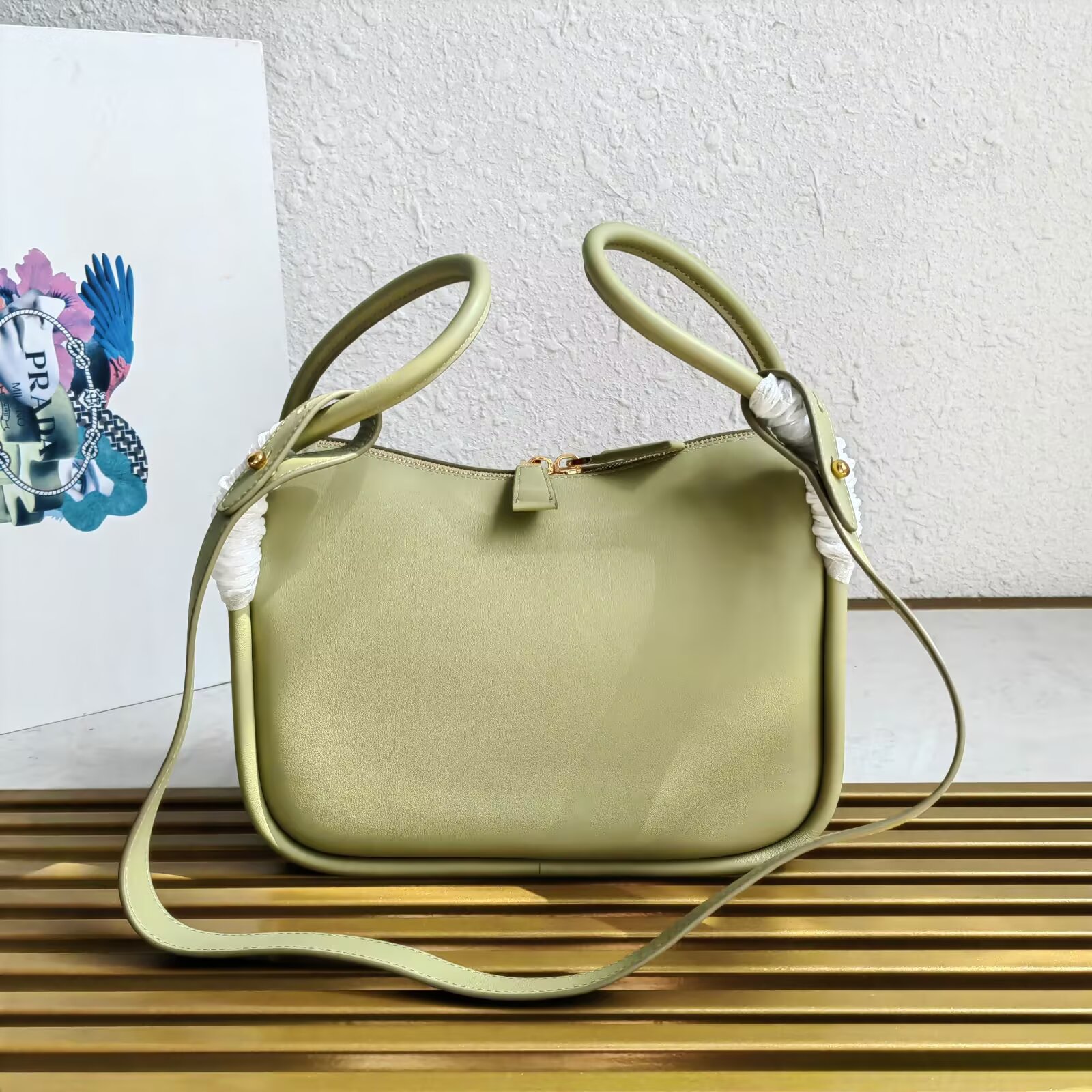 Prada Bowling Bag in Soft Grain Leather with Detachable Shoulder Strap 5 a1744783626751 3837