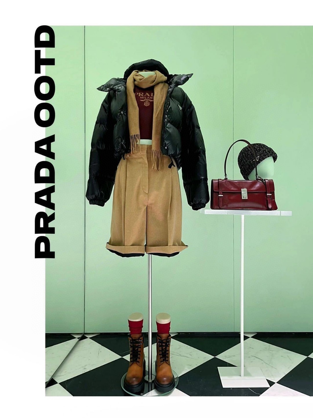 Prada Leather Handbag, 1BN026 Small Tote, Amaranth Red, Spring/Summer 25 Collection 5 a1745057148260 4624