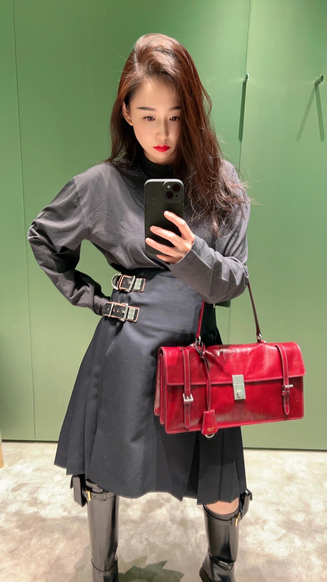 Prada Leather Handbag, 1BN026 Small Tote, Amaranth Red, Spring/Summer 25 Collection 1 a1745057148267 3274