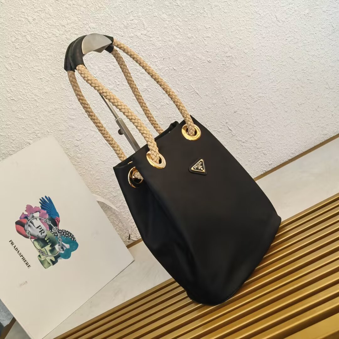 Prada Re-Nylon Bucket Bag with Rope Handle - Model 1BE082 3 a1745211529562 4354