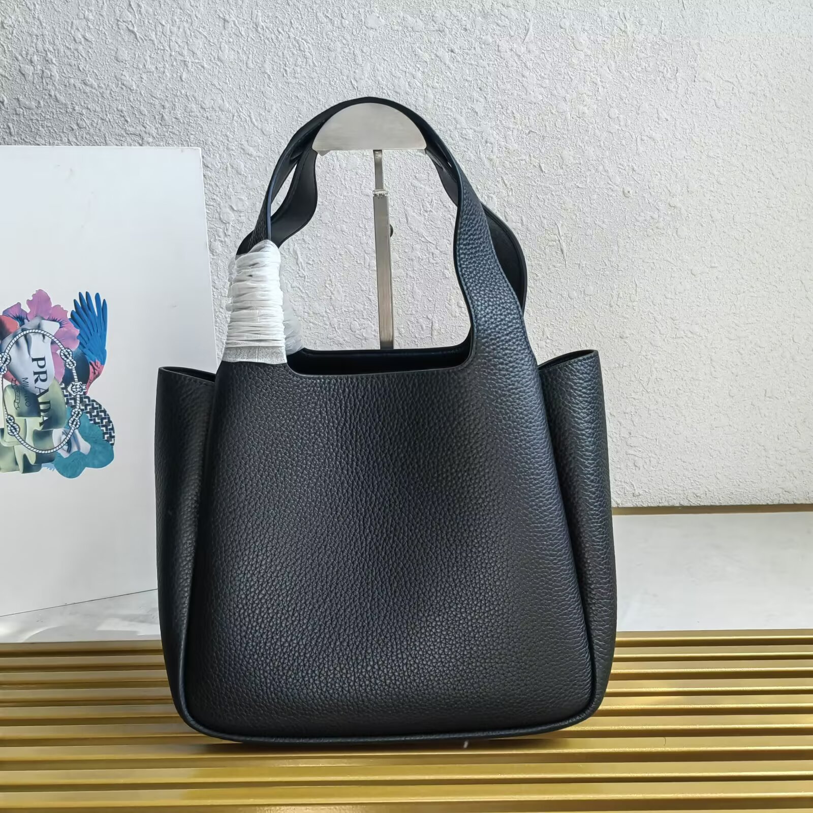 Prada Leather Tote Bag, Black - Stylish and Functional Daily Handbag 4 a1745384638469 6543