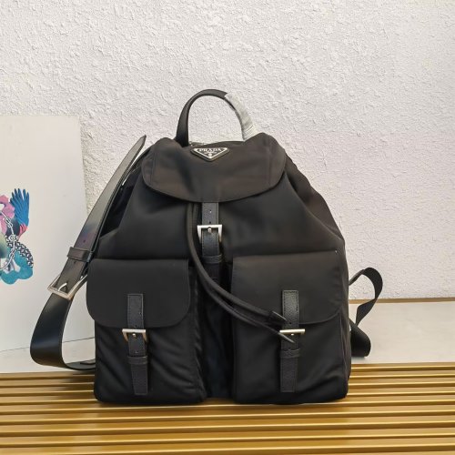 Prada 2VZ110 Nylon Backpack with Saffiano Leather Trim - New Color 1 Prada 2VZ110 Nylon Backpack with Saffiano Leather Trim - New Color
