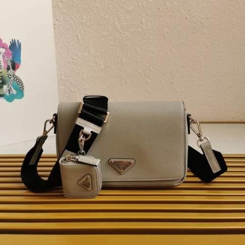 Prada Leather Crossbody Bag with Triangle Logo - Stylish & Functional 1 Prada Leather Crossbody Bag with Triangle Logo - Stylish & Functional
