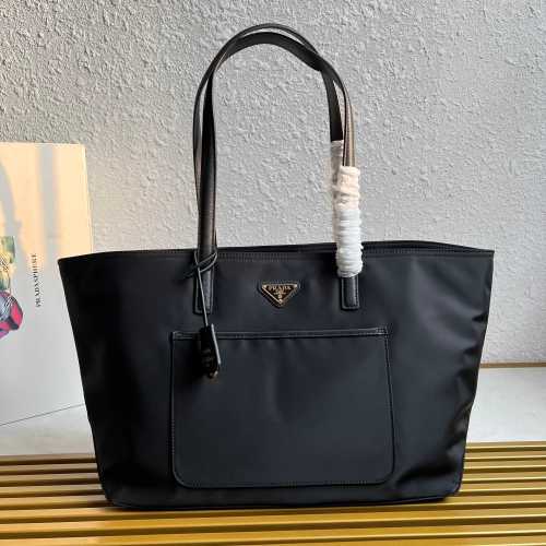 Prada Nylon Tote Bag - Medium, Black, 1BG555 - Stylish & Functional