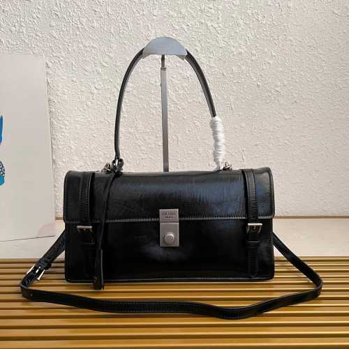 Prada Black Leather Handbag, 32x16.5x10cm - Timeless Style 1 Prada Black Leather Handbag, 32x16.5x10cm - Timeless Style
