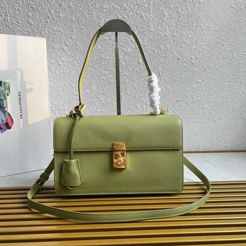 Prada 1BN023 Pistachio Green Leather Handbag 1 Prada 1BN023 Pistachio Green Leather Handbag