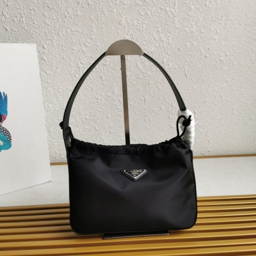 Prada Drawstring Shoulder Bag 1BD250 - Nylon & Leather, Black 1 Prada Drawstring Shoulder Bag 1BD250 - Nylon & Leather, Black