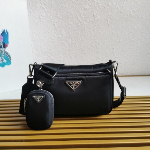 Prada Twin Nylon Crossbody Bag - Versatile 2-in-1 Design, Black 1 Prada Twin Nylon Crossbody Bag - Versatile 2-in-1 Design, Black