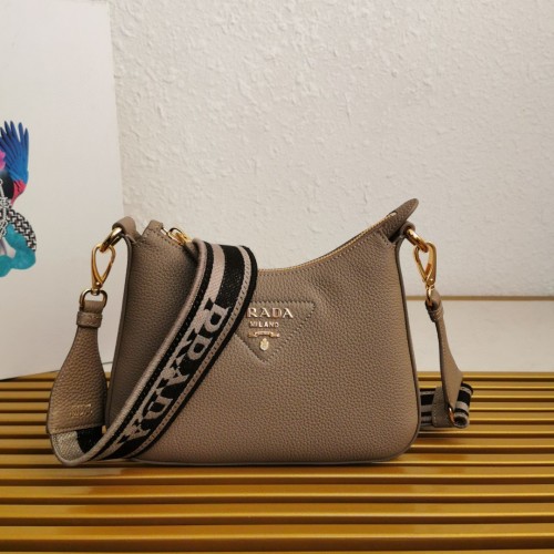 Prada 1BH193 Small Crossbody Bag in Deer Leather with Logo Adjustable Strap 1 Prada 1BH193 Small Crossbody Bag in Deer Leather with Logo Adjustable Strap
