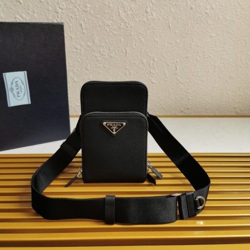 Prada Crossbody Bag for Men & Women, Detachable Woven Nylon Strap
