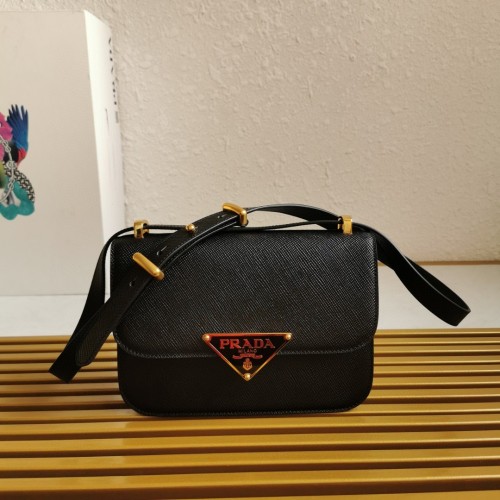 PRADA 1BD320 Crossbody Bag, Imported Leather, Adjustable Strap, Timeless Style
