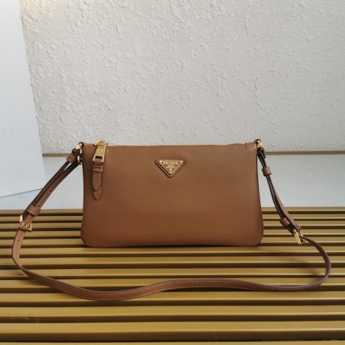 Prada Leather Shoulder Bag - Classic Design, Spacious, and Lightweight