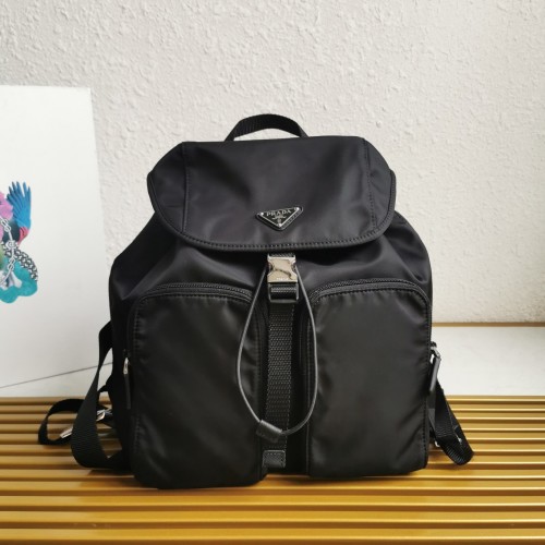 Prada Nylon Backpack with Saffiano Leather Trim - Stylish & Practical 1 Prada Nylon Backpack with Saffiano Leather Trim - Stylish & Practical