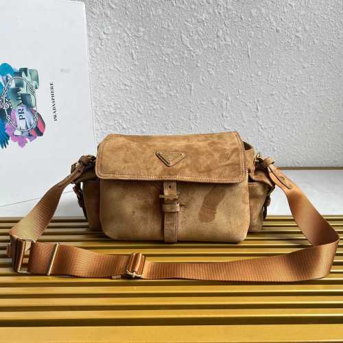 Prada Suede Messenger Bag - 1BD394, Cinnamon, Detachable Straps, Unisex Design 1 Prada Suede Messenger Bag - 1BD394, Cinnamon, Detachable Straps, Unisex Design
