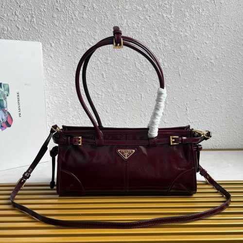 Prada 1BA426 Small LusSolf Leather Satchel with Crossbody Strap 1 Prada 1BA426 Small LusSolf Leather Satchel with Crossbody Strap