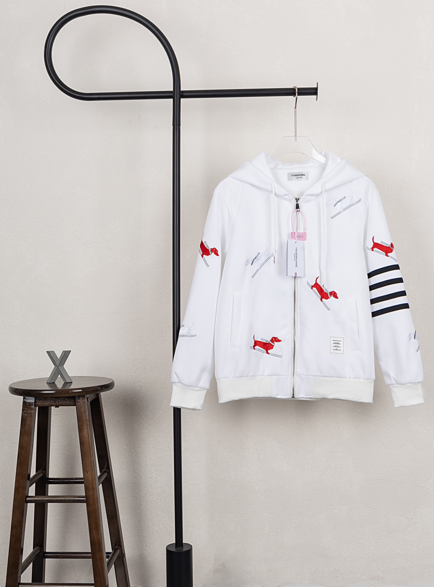 Han XB093 Skiing Dog Hat & Jacket Set in Black & White, Air-Comfort, Tailor-Made Waffles - 图片 1