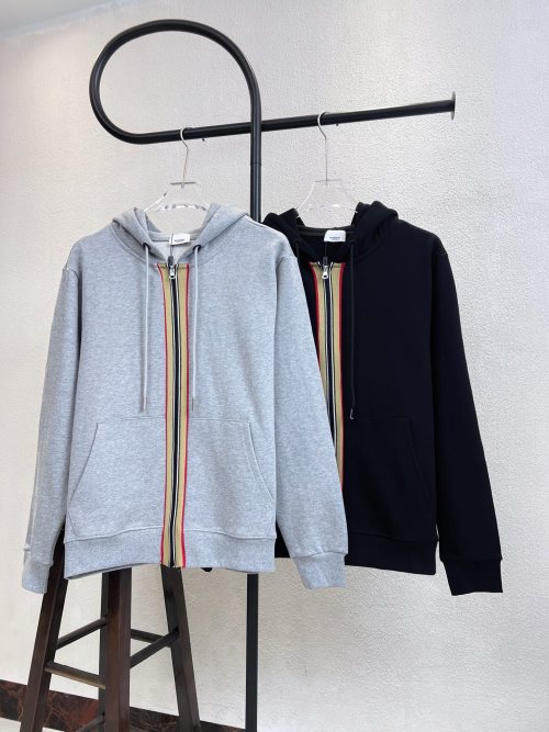 Burberry Iconic Stripe Zip-Up Hoodie - Comfortable & Stylish Outerwear 1 Burberry Iconic Stripe Zip-Up Hoodie – Comfortable & Stylish Outerwear