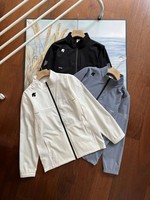 Descente Clothing Coats & Jackets Windbreaker Black Blue Sky White Sewing Unisex Long Sleeve