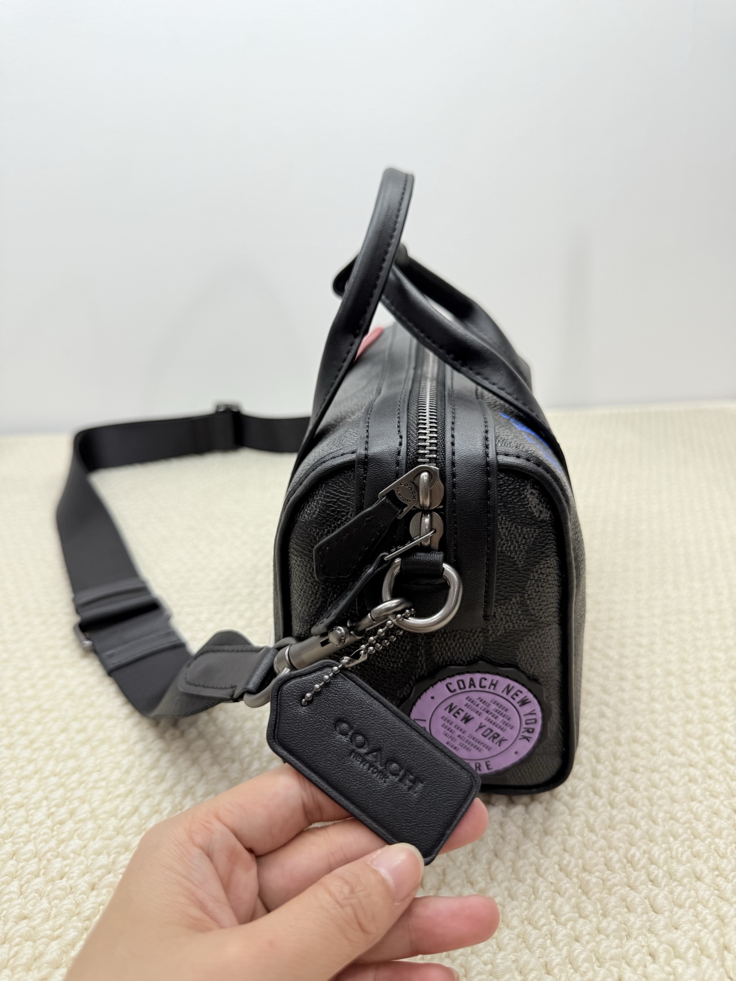 Coach coach新品/徽章波士顿男包Gotham24款号：CAG37