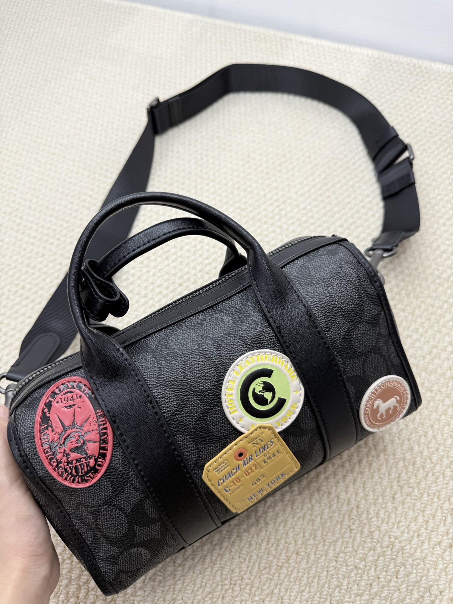 Coach coach新品/徽章波士顿男包Gotham24款号：CAG37