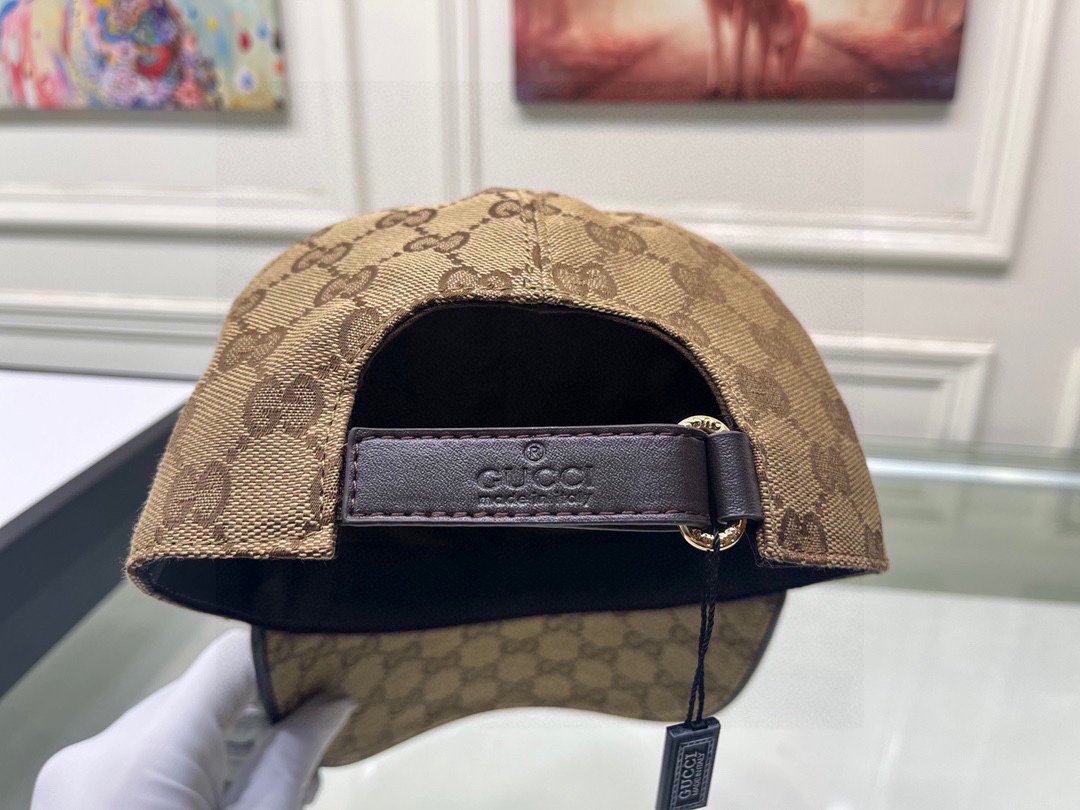 配盒子布袋NY&Gucci古奇最新合作款原单棒球帽1:1开模订制细节可媲美专柜原版帆布料+头层牛皮质量超