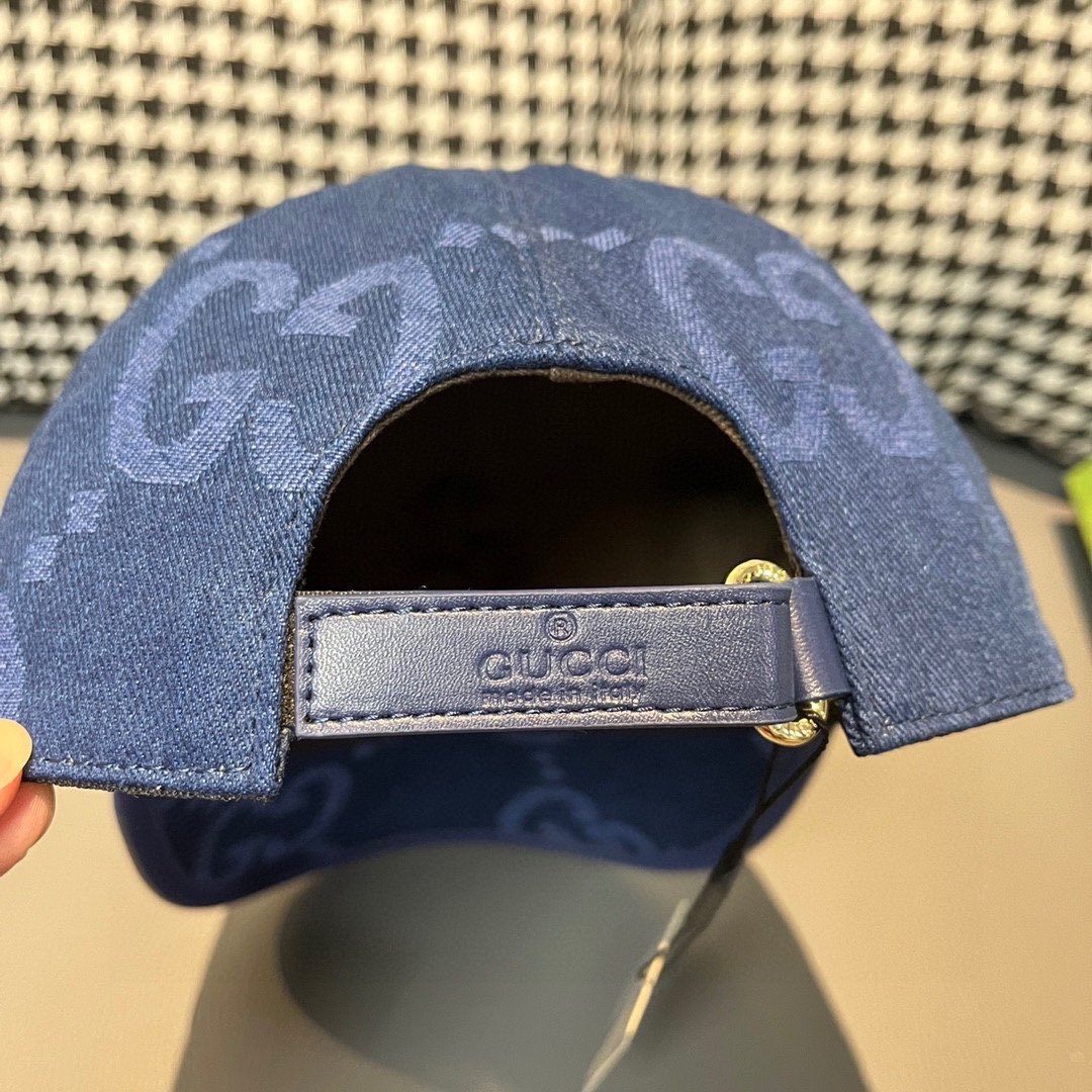 配包装布袋Gucci古奇新款原单棒球帽大双G专柜1:1开模订制完美对花原版帆布面料+头层牛皮轻盈透气！基