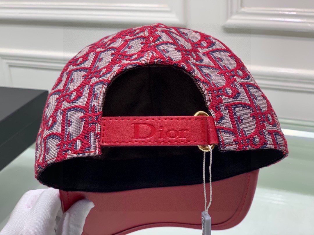 配盒子布袋Dior迪奥新款原单棒球帽Dior老花拼皮复古韵味十足专柜热门新款1:1开模订制原版帆布料+头