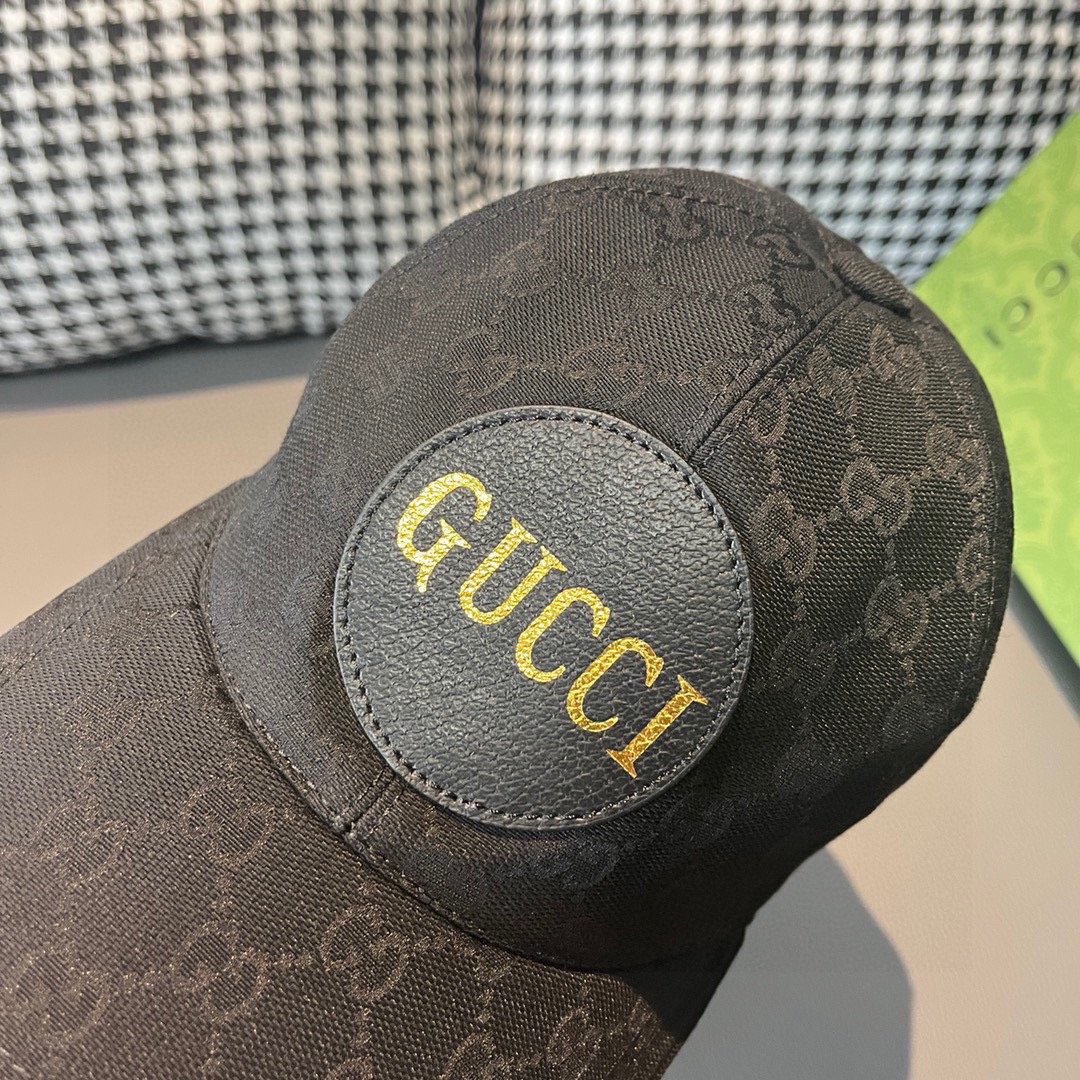 配包装布袋Gucci古奇新款原单棒球帽Gucci烫金专柜最新款1:1开模订制正版开模原版帆布料+头层牛皮