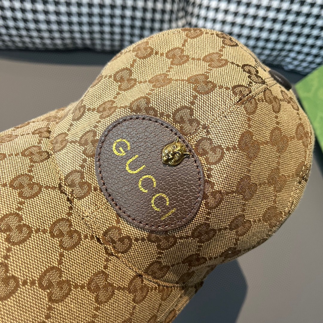 配包装布袋Gucci古奇新款原单棒球帽小虎头专柜最新款1:1开模订制正版开模五金原版帆布料+头层牛皮原厂