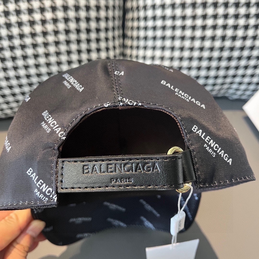配盒子布袋Balenciaga巴黎世家经典原单棒球帽专柜1:1开模订制原版丝印绸缎面料+头层牛皮纯棉内里