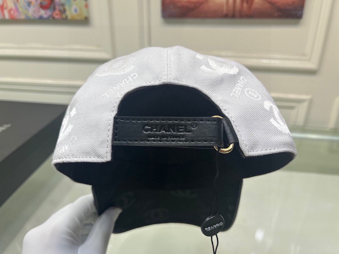 配包装布袋Chanel香奈儿经典原单棒球帽经典双C,专柜1:1开模订制原版帆布料+头层牛皮轻盈透气！质量