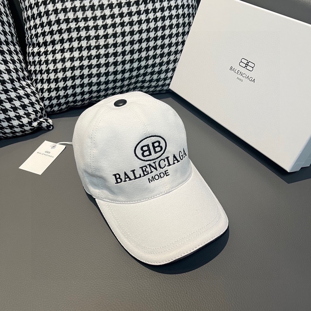配盒子布袋Balenciaga巴黎世家新款原单棒球帽1:1开模订制全新立体刺绣精致无暇！原版帆布面料+头