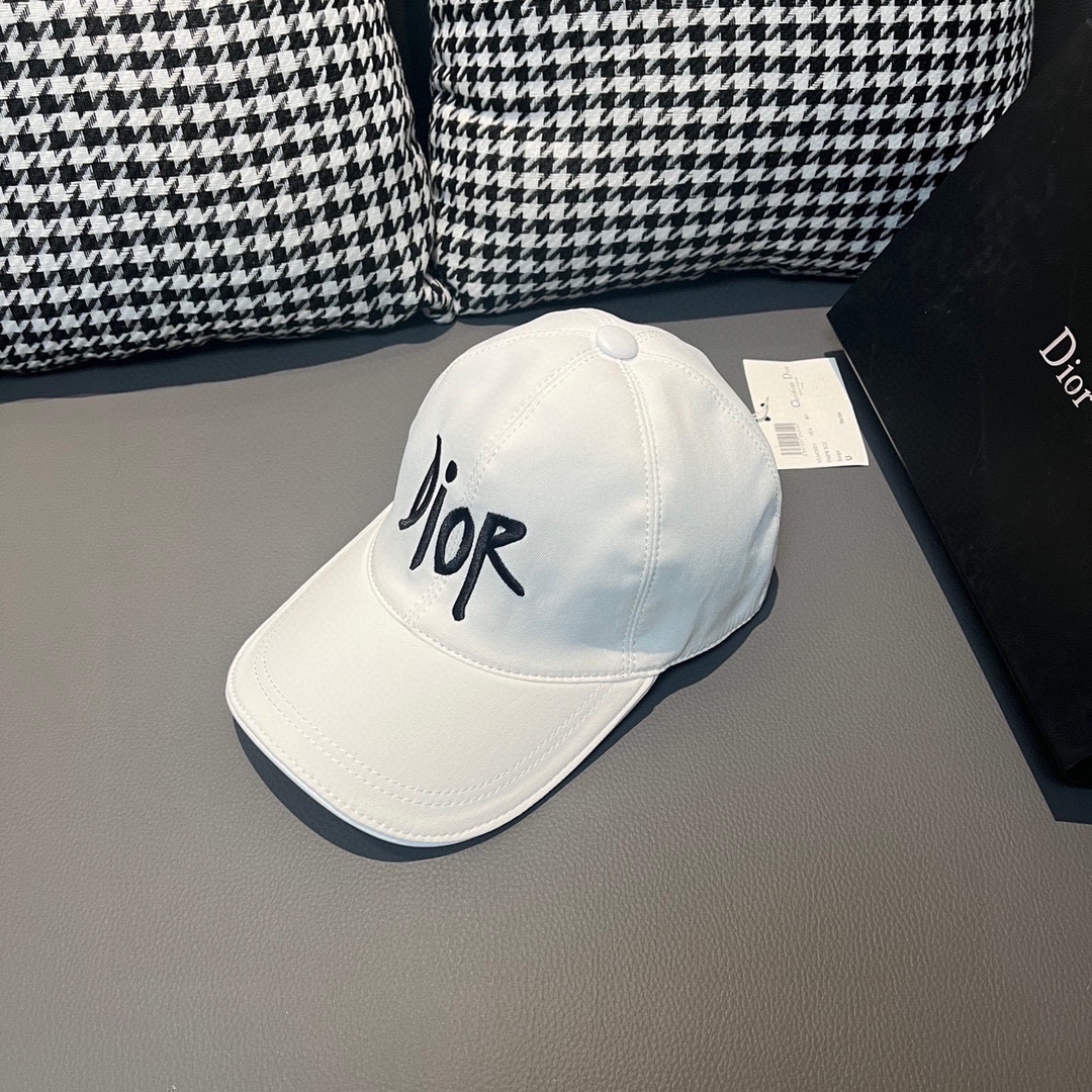 Dior Sombreros Gorras Bordado Algodón Cuero de vaca