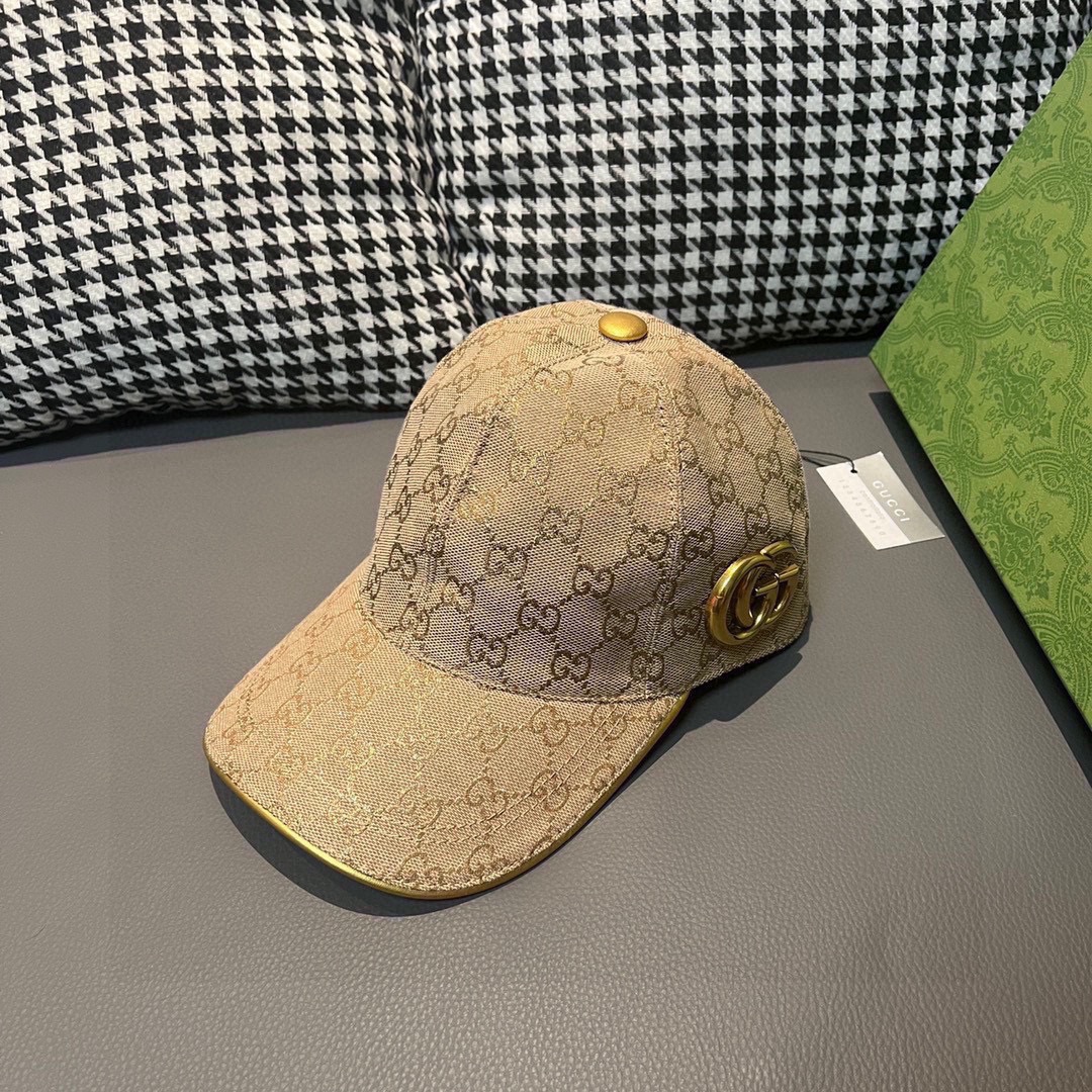 Gucci Sombreros Gorras Lona Cuero de vaca