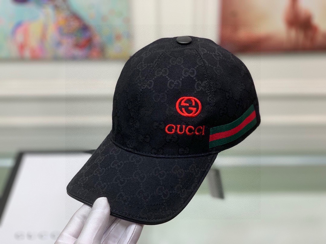 万年经典款出货！配盒子布袋Gucci古奇经典原单棒球帽gucci小刺绣专柜1:1开模订制最高版本原版帆布