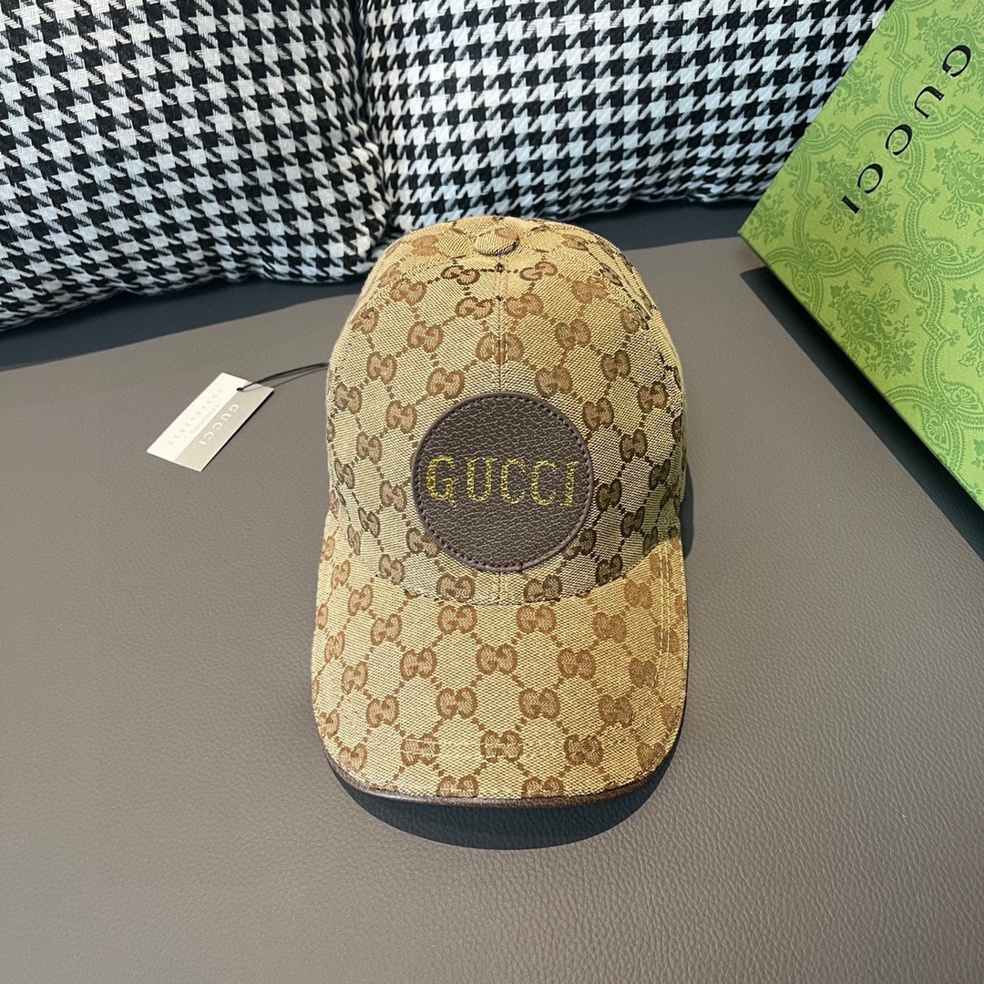 配包装布袋Gucci古奇新款原单棒球帽Gucci烫金专柜最新款1:1开模订制正版开模原版帆布料+头层牛皮