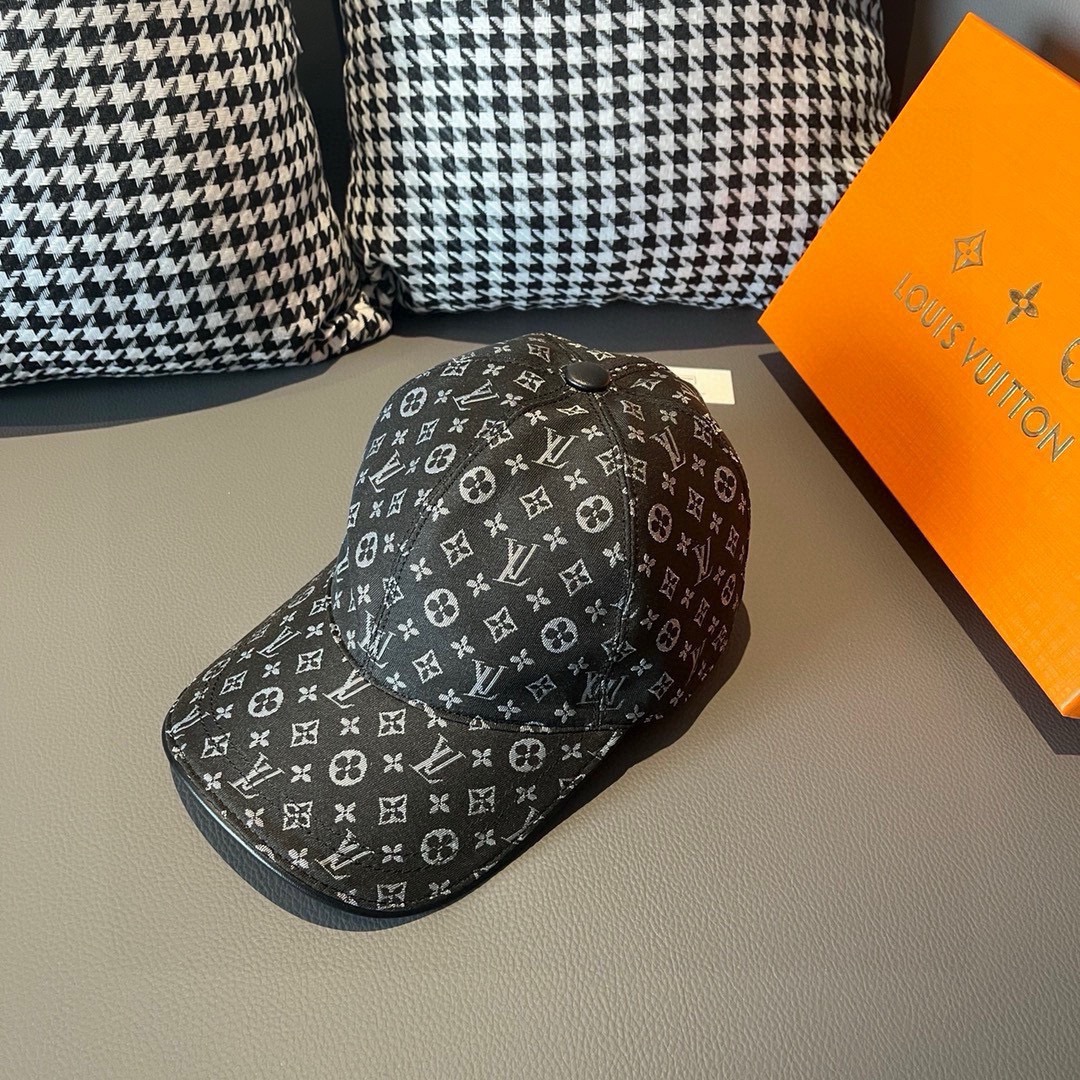 Louis Vuitton Chapeaux Casquette De Baseball Toile Coton Cuir de vache