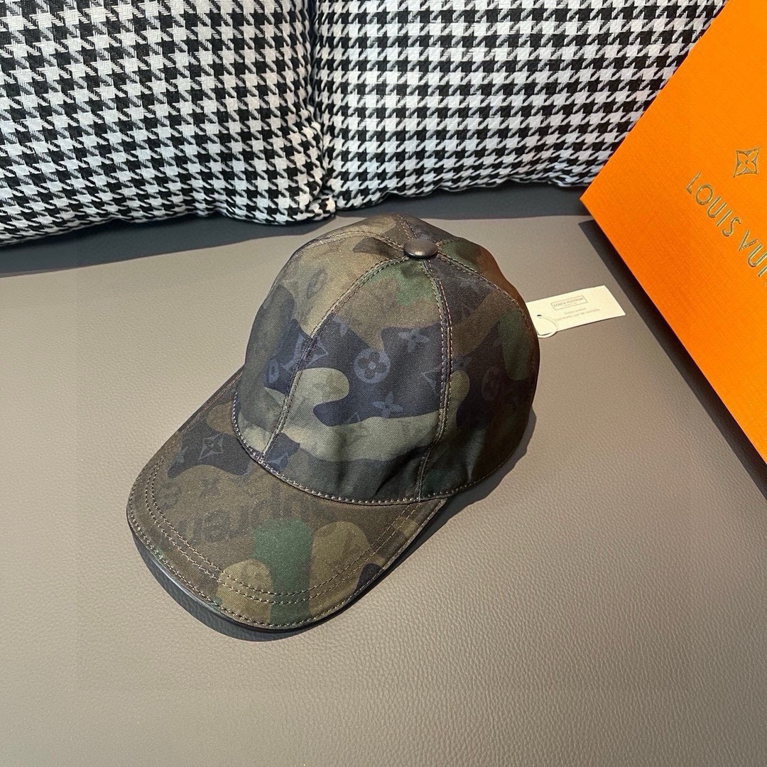 Louis Vuitton Chapeaux Casquette De Baseball Toile Cuir de vache