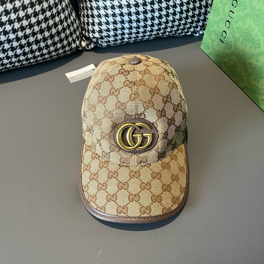 NO:203287,Packaging cloth bag, Gucci new original single baseball cap, metal double G, latest counter model, 1:1 mold opening customization, genuine mold opening hardware, original canvas   first layer cowhide, original quality!  Excellent quality, base head circumference 56, patch adjustable. Hats Fisherman's hat Baseball hat Knitted hat, hat, gucci, espadrilles, cowhide, hats19860909批 配包装布袋,Gucci(古奇)新款原单棒球帽, 金属双G,专柜最新款,1:1开模订制,正版开模五金,原版帆布料 头层牛皮,原厂品质！质量超赞,基础头围56,贴片可调节.帽子渔夫帽棒球帽针织帽,帽子,gucci,espadrilles,cowhide,hats,hat