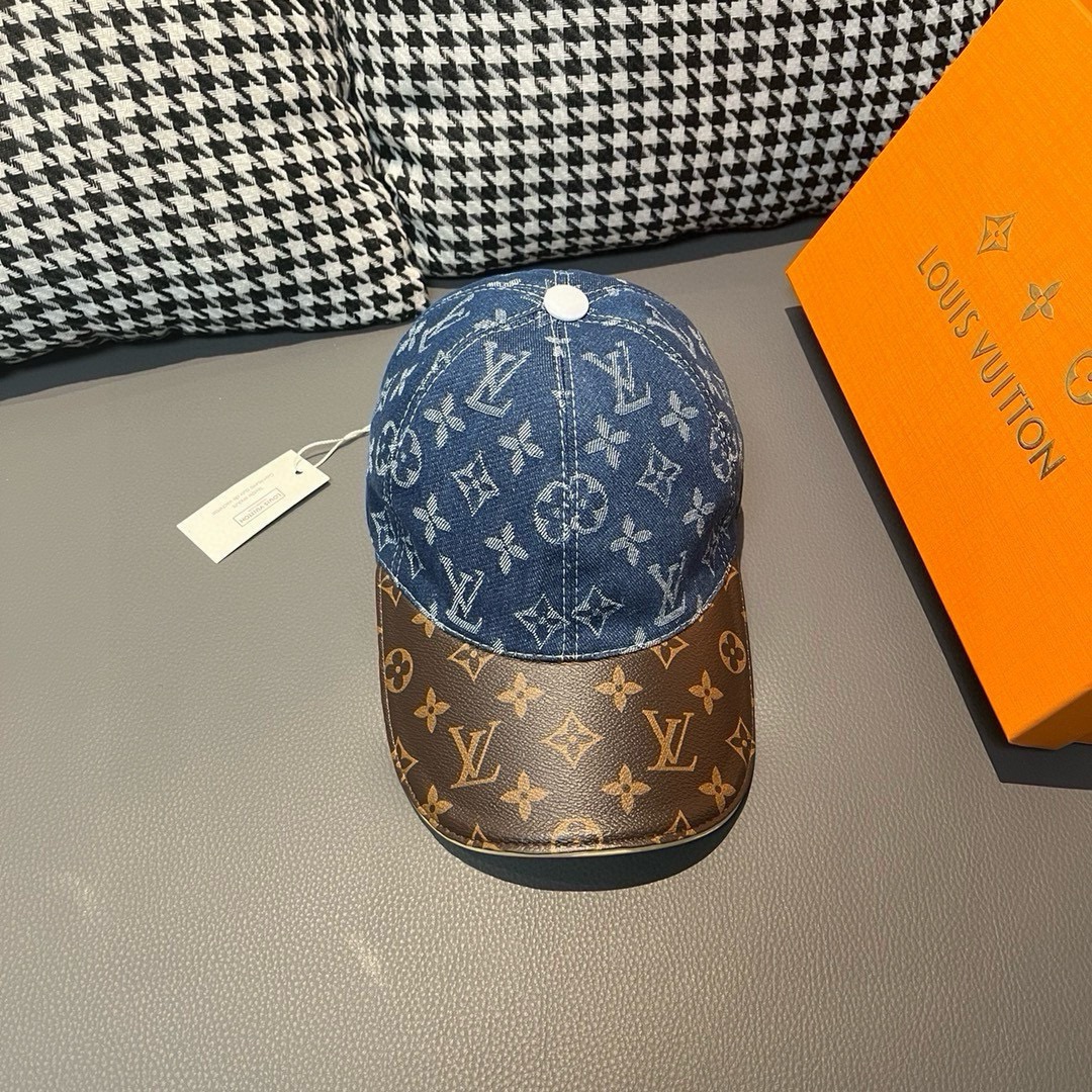 Louis Vuitton Hoeden Pet Splijten Denim