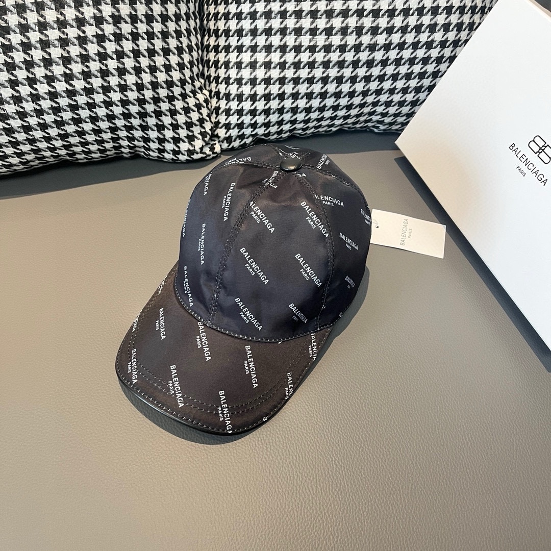 Con caja y bolsa de tela, gorra de béisbol clásica original de Balenciaga, fabricada con molde 1:1 de boutique, tela de…