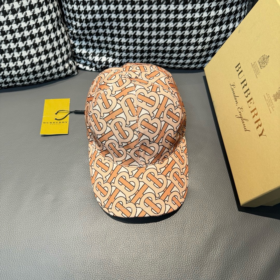 Con caja y bolsa de tela, la última gorra de béisbol de Burberry, molde personalizado genuino, nuevo patrón TB, tela de…