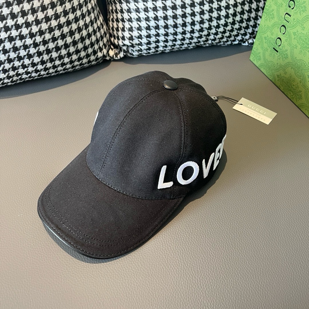 Con caja y bolsa, gorra de béisbol nueva de Gucci, serie Loved, réplica 1:1, bordado pesado, detalles comparables a la …
