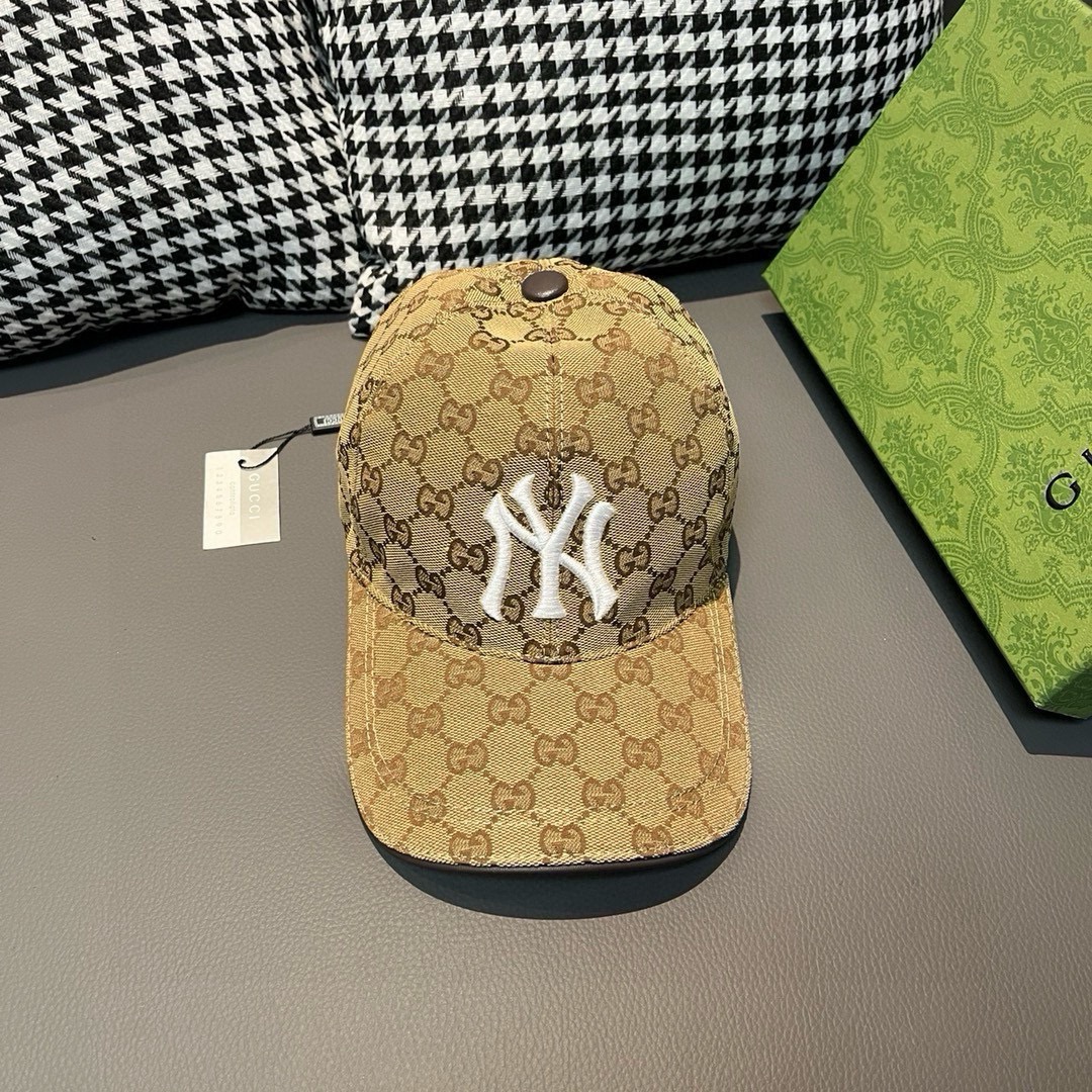 ¡Todos los colores del modelo popular en stock! Gorra de béisbol de colaboración NY & Gucci (Guqi), último modelo de ti…