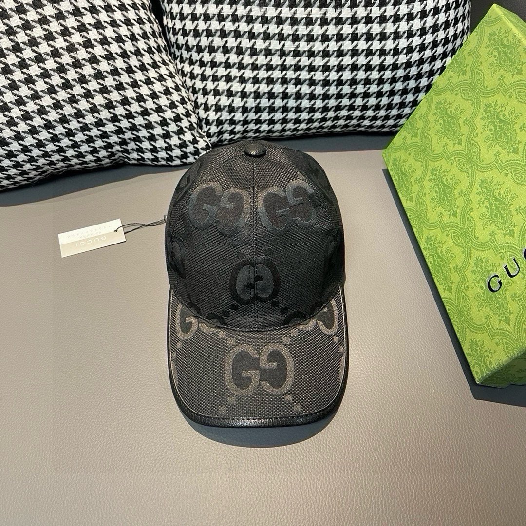 Con bolsa de embalaje, gorra de béisbol original de Gucci de nuevo modelo, doble G grande, molde personalizado 1:1 de l…