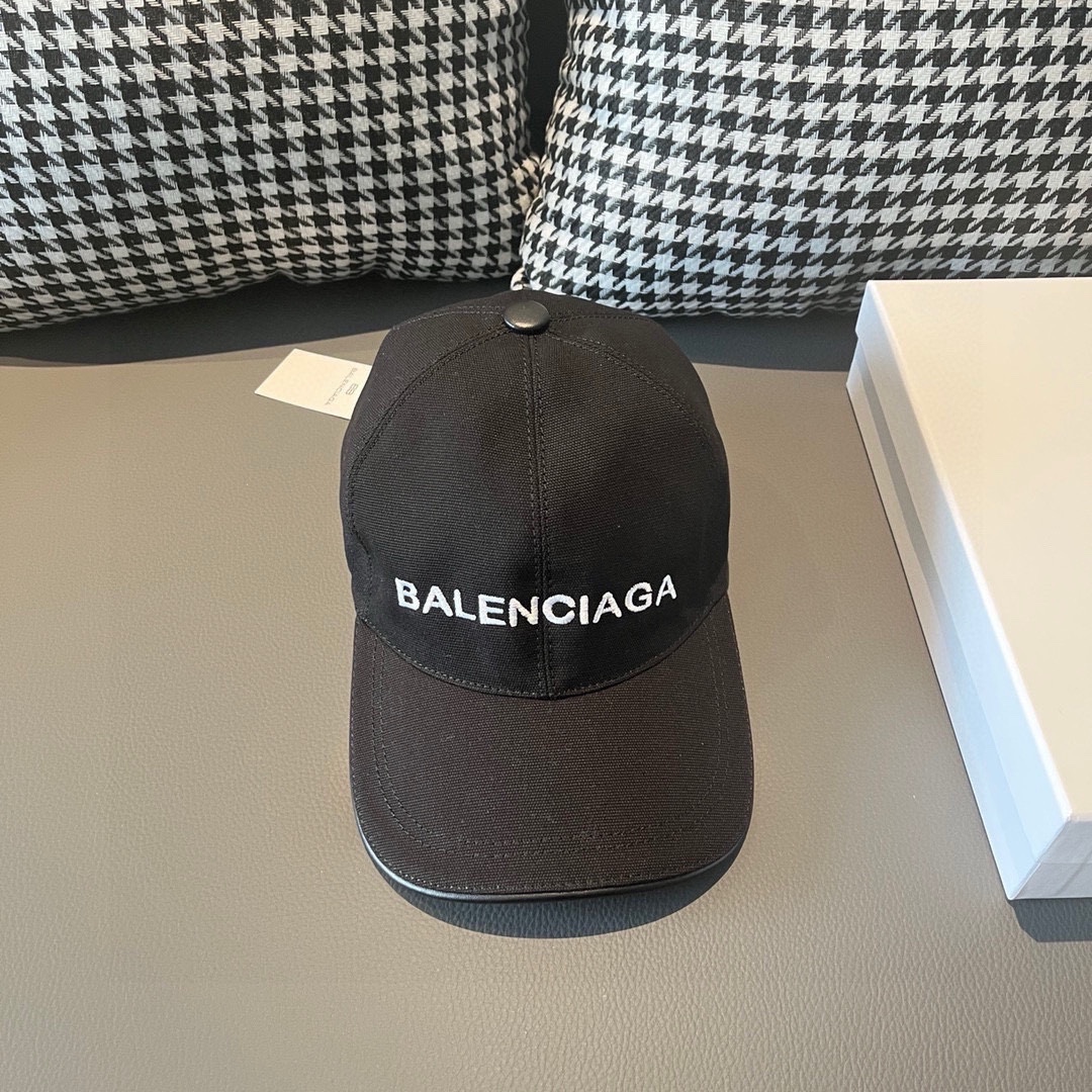 Con caja y bolsa de tela, gorra de béisbol clásica original de Balenciaga, moldeada 1:1, bordado 3D nuevo, ex…